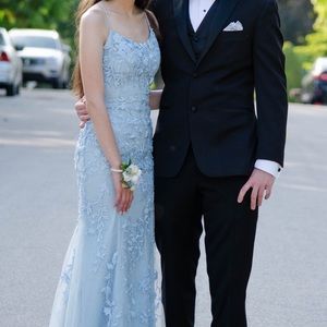 Sherri Hill 52338 blue prom dress